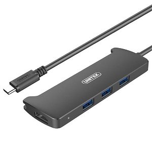 UNITEK 4-In-1 USB-C Travel Dock - 1x HDMI, 3x USB-A